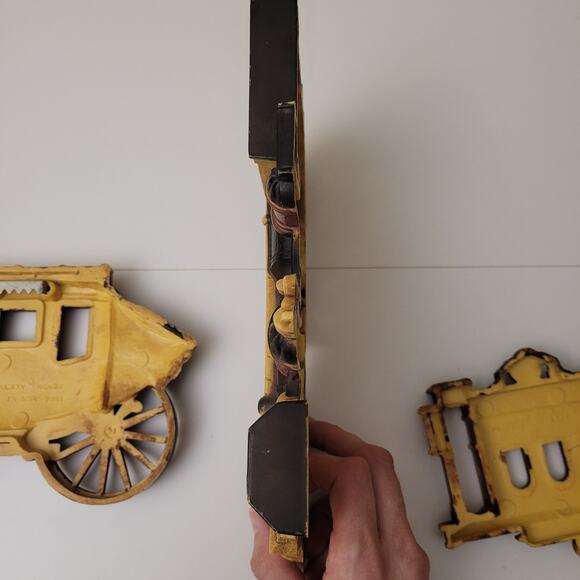 Vintage 70's HOMCO Train Wagon Streetcar Wall Plaques Western Wall Decor Set 3 - Picture 10 of 16